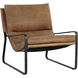 Zancor Gunmetal / Tan Leather Lounge Chair